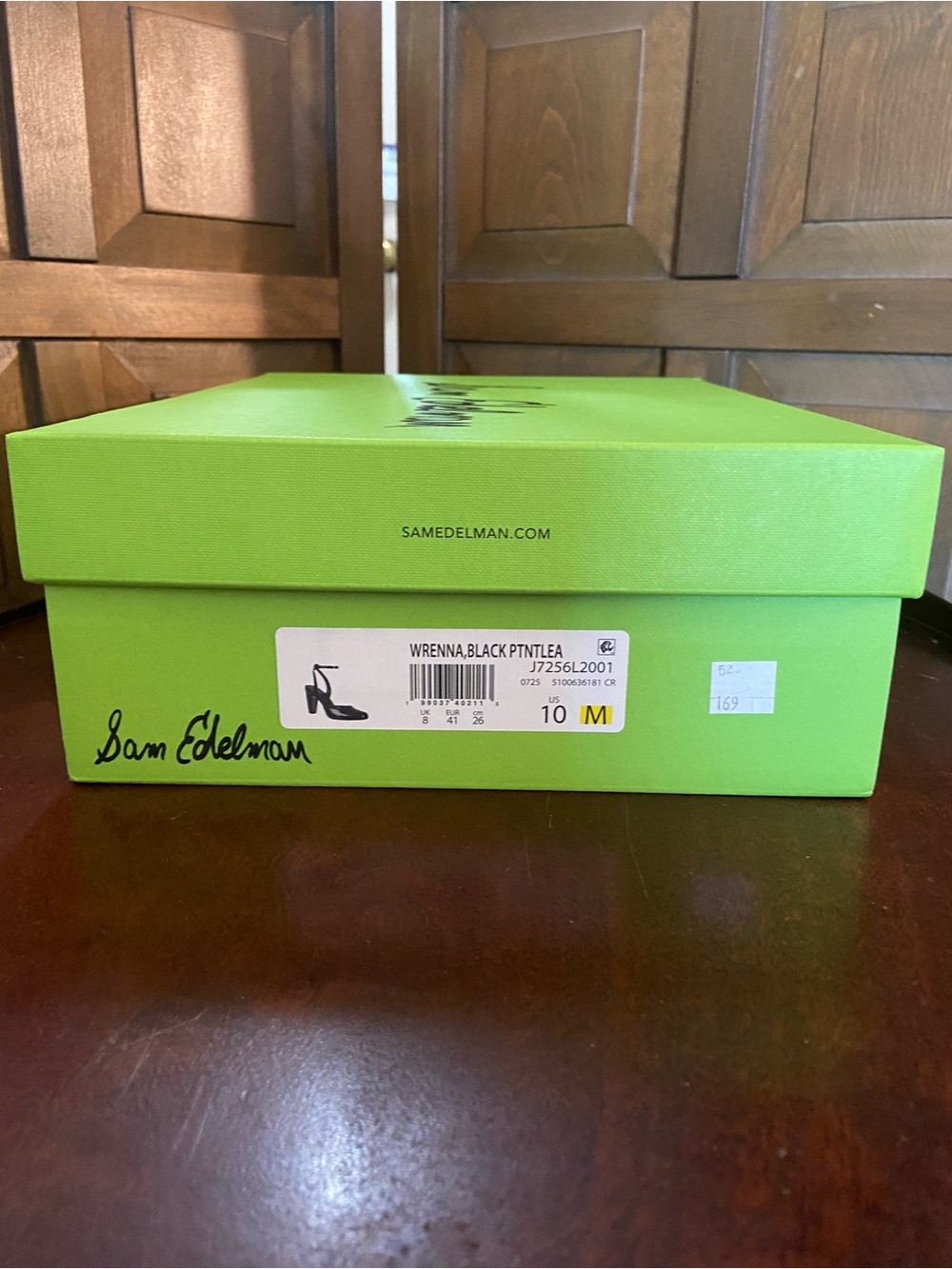 Sam Edelman Black Patent Peep-Toe Ankle-Strap Heels - Picture 6 of 6